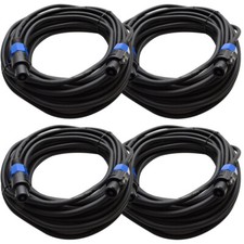 (4) SEISMIC AUDIO 50' Foot Speakon PA/DJ SPEAKER CABLE