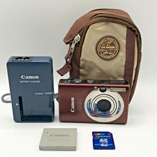 Canon Digital Camera IXUS 80 IS 8.0MP Brown SD card Battery Charger Pouch Case