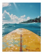 Planche de surf océan art