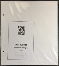 20 Recharges DAVO blanches avec quadrillage entourée d'un cadre noir, 100gr