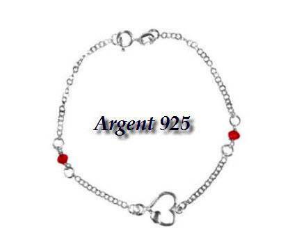 Bracelet argent 925 coeur