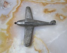 Antique Quiralu Small Aluminum Toy Plane? Aludo ? military soldier.