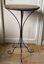 Guéridon en bois et fer forgé