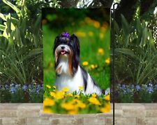 Biewer Terrier Dog garden flag, yard flag, yard décor, Dog Garden Flag