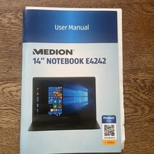 Medion 14" Notebook E4242  - 2018 PC Computer User Manual Guide Book