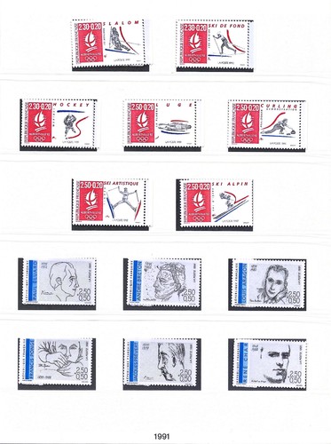 Timbres france neufs année - neufs,