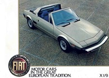 Catalogue Brochure Fiat X 1/9