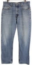 Jeans Regular Fit LEVI'S 505 Pour Homme W33/~L32* Whiskers Zip Fly Denim Foncé