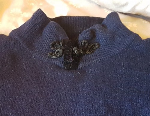 Pull bleu marine col - pull,
