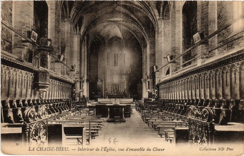 Cpa chaise dieu - chaise-dieu,