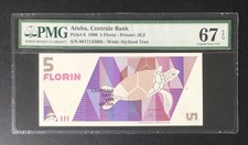 1990 Aruba Centrale Bank 5 Florin Pick#6 PMG 67 EPQ Rare #605