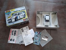BURAGO MÉTAL 1/25 KIT PEUGEOT 205 TURBO 16 AVEC BOITE NOTICES DEL ZOPPO TOGNANA