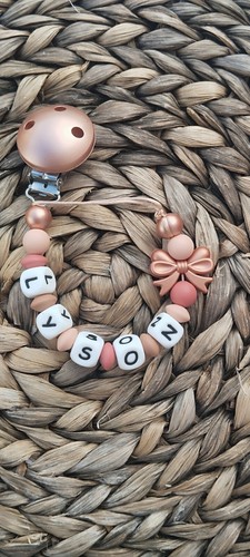 Attache tétine silicone - silicone, nœud