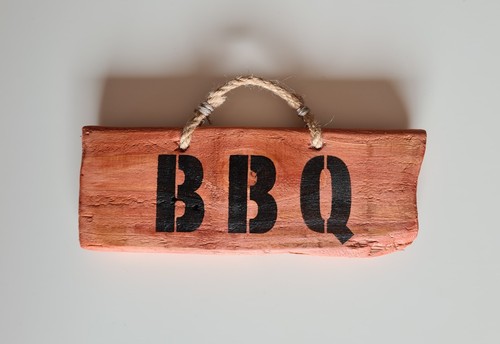 Panneau bois flotté barbecue - bois,