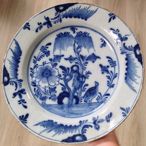 Beau grand plat - plat, en