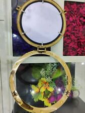 Miroir hublot laiton mur nautique maritime cabine navire fenêtre fait main no...