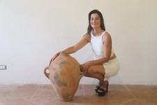 Ancienne Amphore Biaisée En