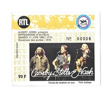 RARE / TICKET BILLET CONCERT -