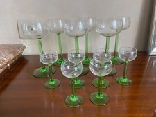 6Verres d'Alsace + 6 verres à  digestif- décoration gravée