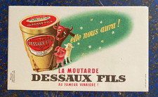 ADVERTISING BLOTTER "MUSTARD DESSAUX FILS WITH FAMOUS VINEGAR"