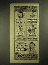 1941 Kleenex Tissues Ad - No Clinkers in my Blinkers