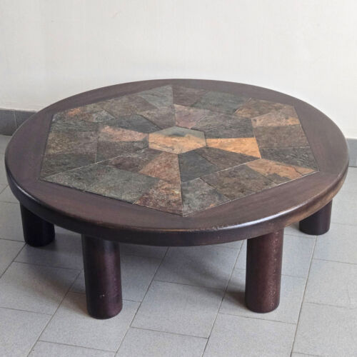 Table basse vintage brutaliste - table,