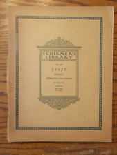 Franz Liszt Etudes d'Execution transcendante, Schirmer's Library Vol.788, 1904