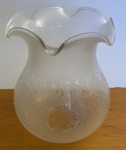 Ancien globe verre décoré - en,