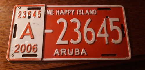 Plaque immatriculation aruba - plaque,