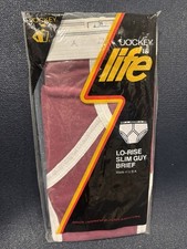 Vintage Jockey Life Ringer Brief Men's Underwear  NOS 38 Low Rise Slim Guy USA