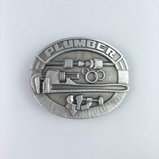 Antique Silver Trades Tradesman Belt Buckle Gurtelschnalle Boucle de ceinture