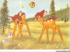 CAR-AANP9-DISNEY CPSM-0810 - BAMBI - DEER - RABBIT - BUTTERFLY - 15x10cm