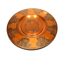 Plateau en cuivre à suspendre - Décor ART NOUVEAU - 40 cm