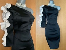 Karen Millen UK 10 Satin Noir