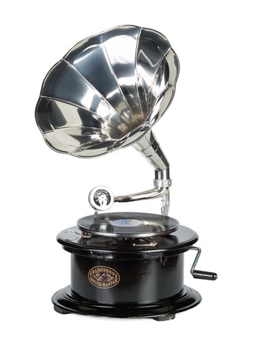 Gramophone bois corne - , shellac