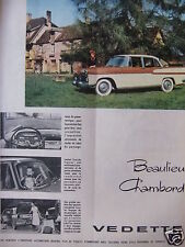 1958 SIMCA BEAULIEU CHAMBORD STAR PRESS AD - ADVERTISING