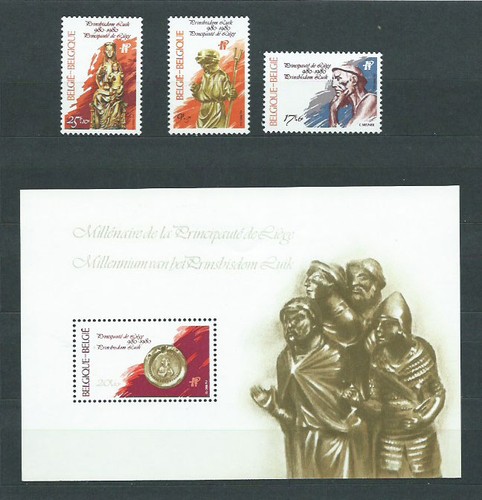 Belgique courrier 1980 yvert - belgique,