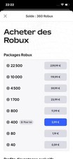 Compte 360 Robux ( Payement