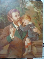 ANCIENNE CHROMO couleurs "PERE