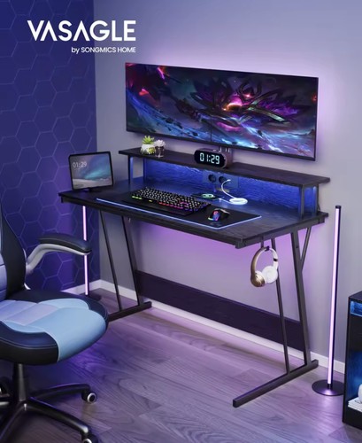 Bureau gaming led vasagle - gaming,