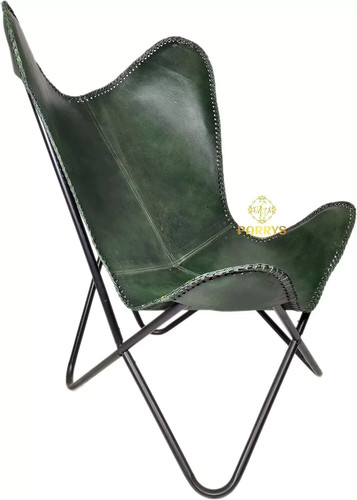Chaise papillon cuir - papillon, en