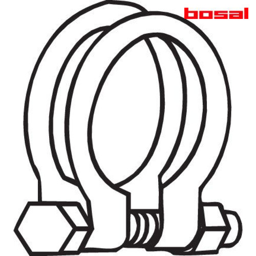 Clamping piece exhaust - exhaust, system
