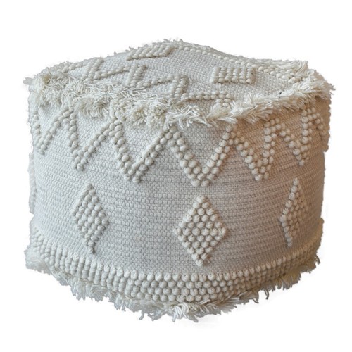 Uttermost uriah ivory pouf - uriah,