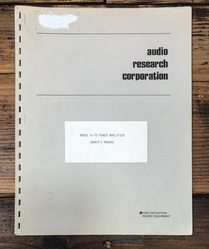 Audio research amplifier - audio,