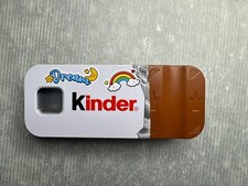 KINDER CHOCOLATE metal tin PENCIL CASE stickers
