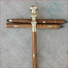 canne bâton de marche vintage