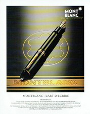 Advertising 1020 1986 Mont Blanc Meisterstuck Pen Art of Writing