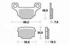 Jeu 2 plaquettes de frein