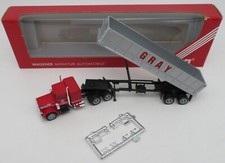 HERPA HO 1/87 US TRUCK KENWORTH W900 TRAILER SEMI TRAILER BUCKET GRAY #850014