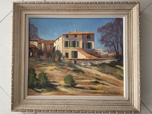 Huile sur toile encadree - sur,